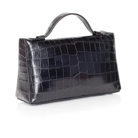 30-662-BLK THE SOPHIE Gracen Nile Crocodile Handbag, Black