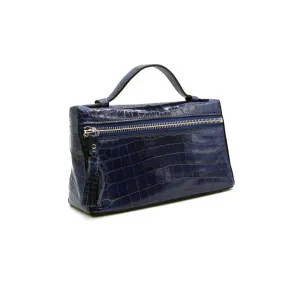 30-662-BLU THE SOPHIE Gracen Nile Crocodile Handbag, Blue