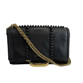 Alexander McQueen - Black / Gold Calfskin Leather - Braided Story Shoulder Bag