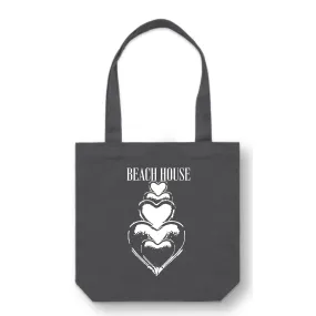 Cascading Hearts Black Tote