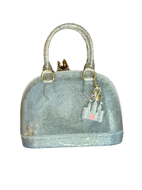 Cate Silver Sparkle Purse w/Crystal Castle Charm