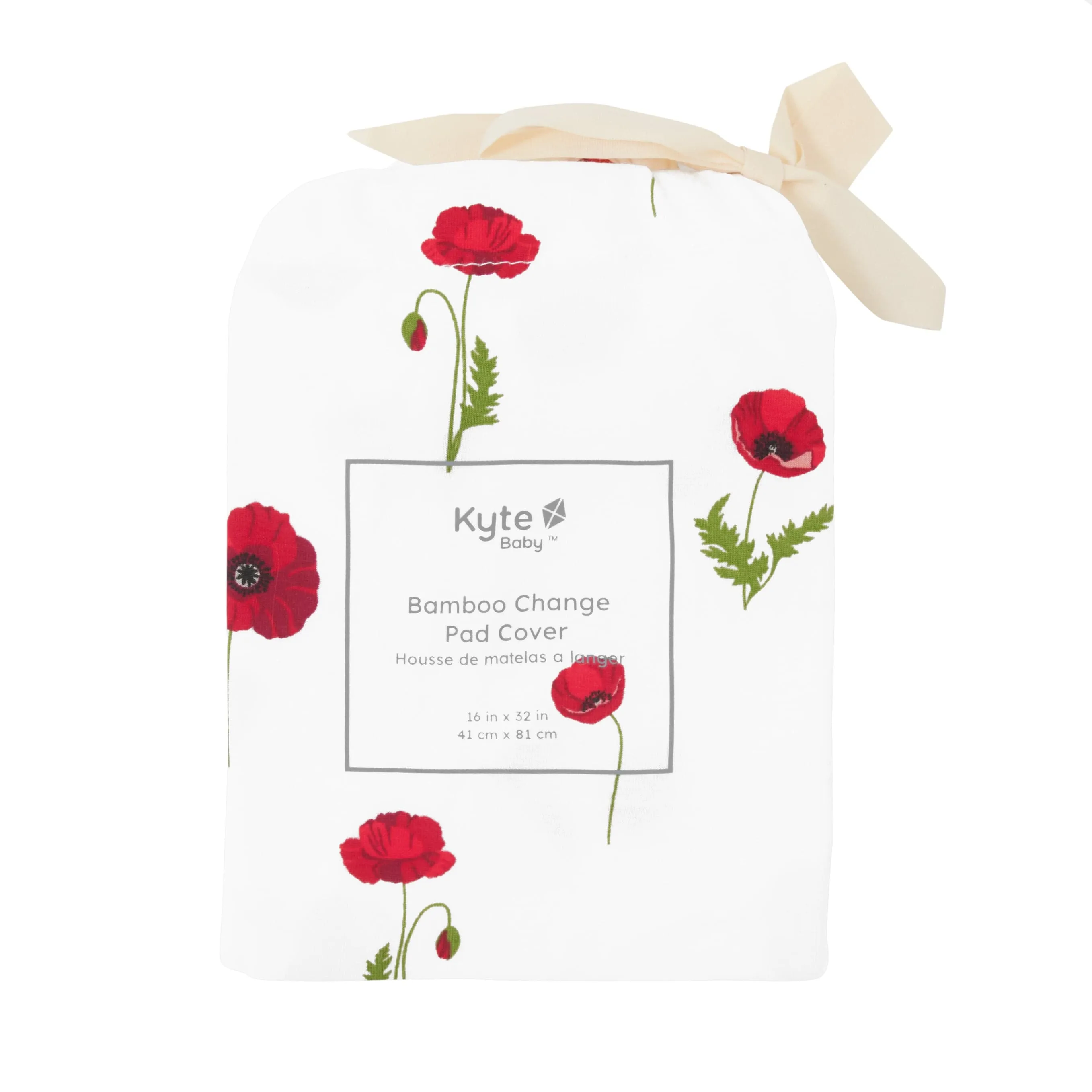 Change Pad Cover in Cloud Poppies