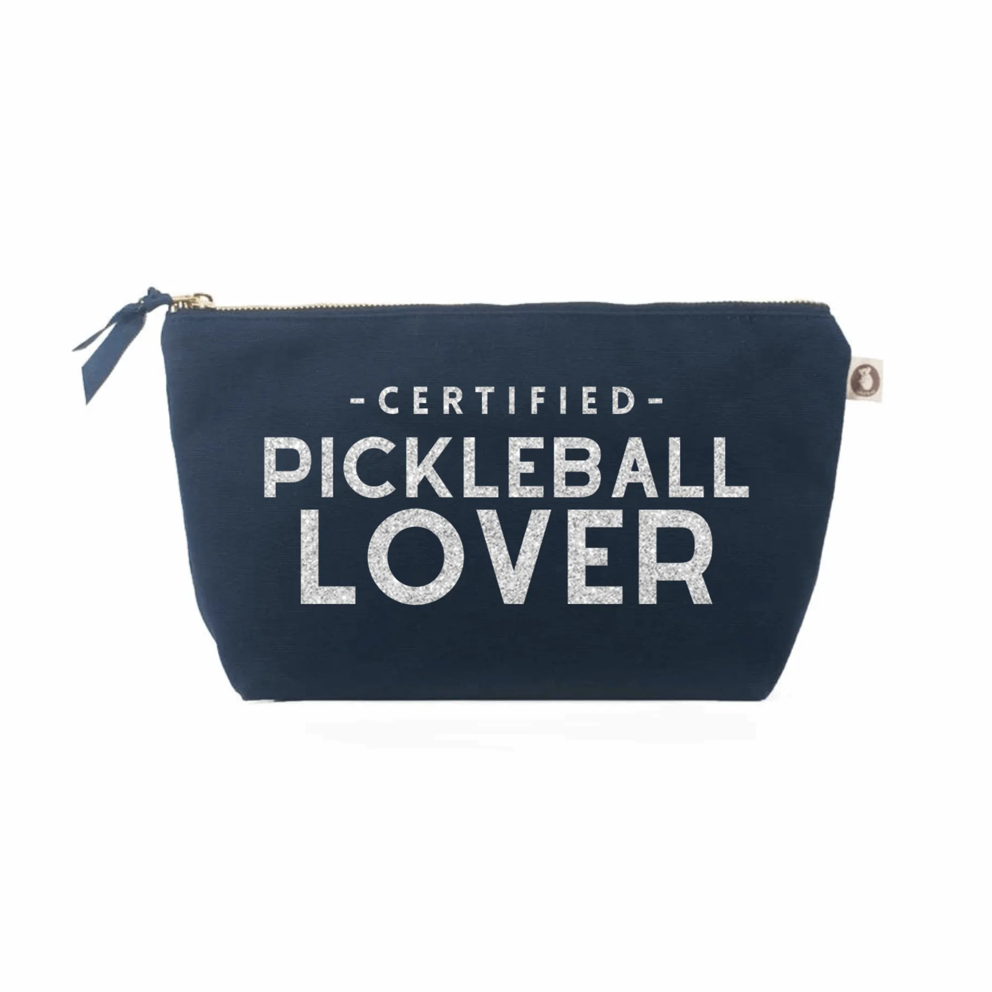 Clutch Bag: Navy - Silver Glitter Certified Pickleball Lover