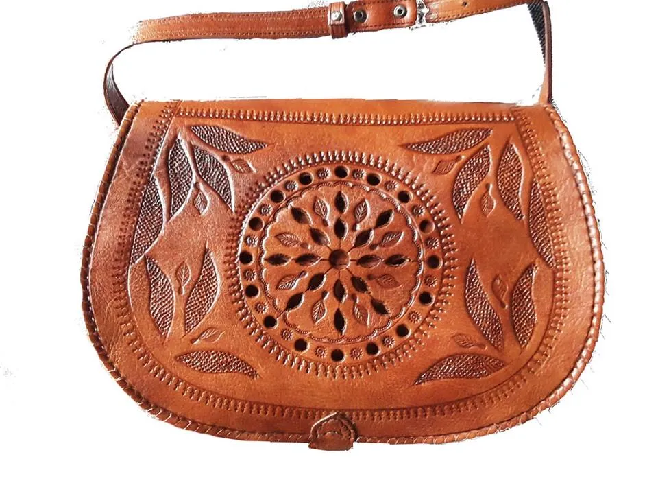 Creation of Marrakesh - Brown Caramel Leather Shoulder Bag