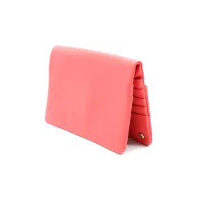 CREMORNE -  Ladies Pink Soft Pebbled Leather Fold Wallet Purse