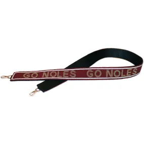 Desden Go Noles Beaded Purse Strap - Garnet