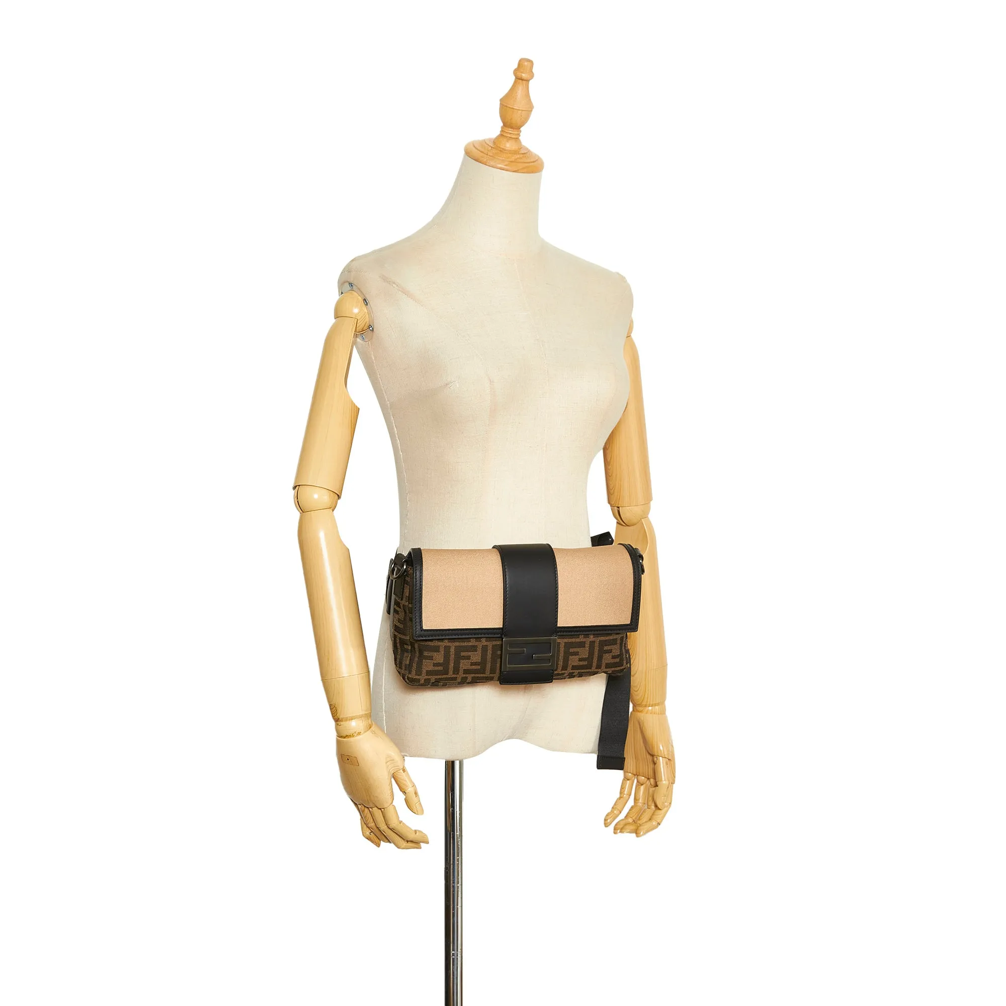 Fendi Baguette Convertible Belt Bag Zucca Canvas