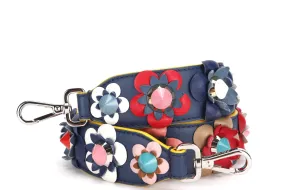 FENDI FLORAL STRAP YOU SILVER HARDWARE, WITH DUST COVER