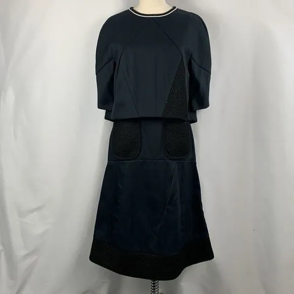 Fendi NavyDress With Mesh Detail