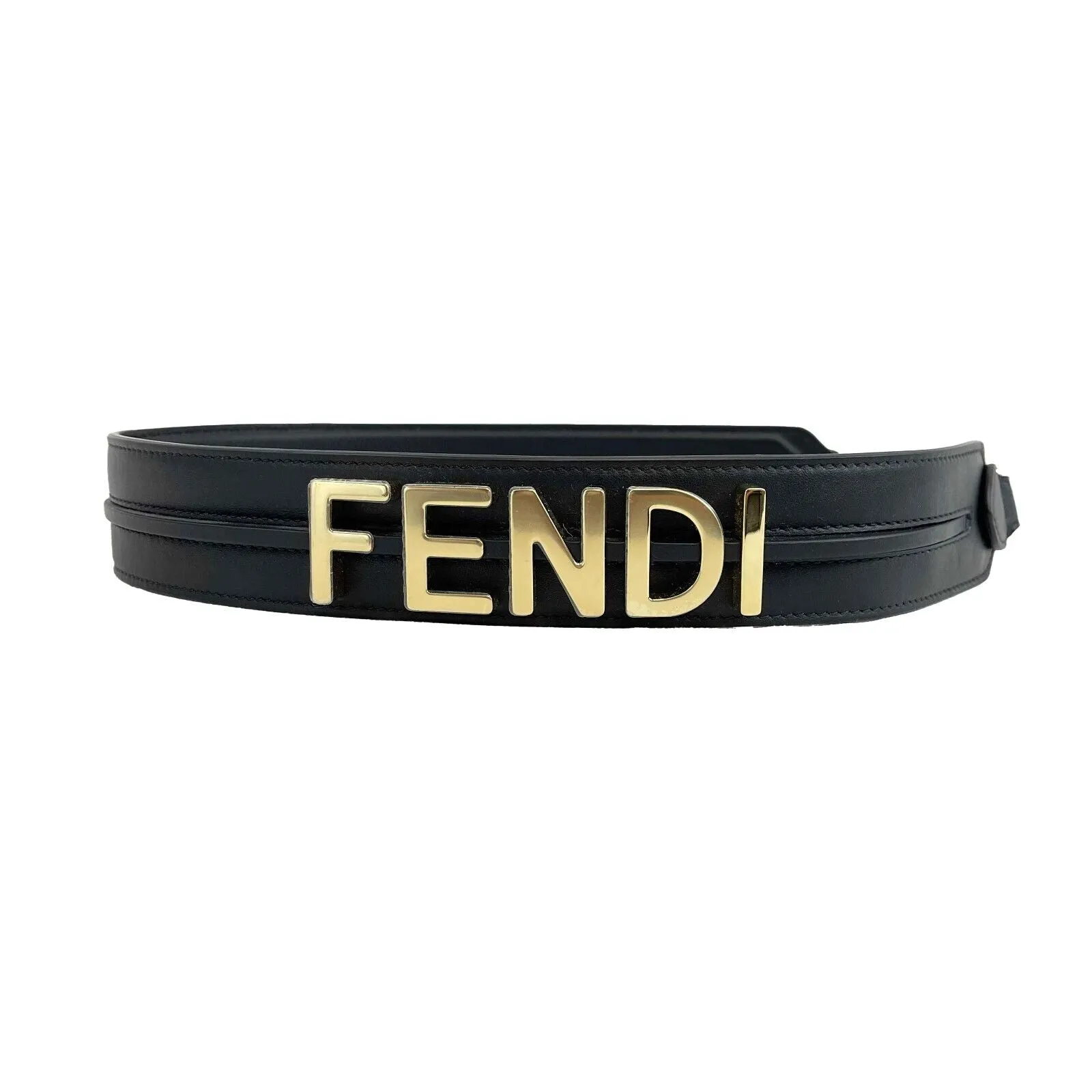 FENDI - NEW Black Bag Strap - Strap You Leather w/ 2 Clasps