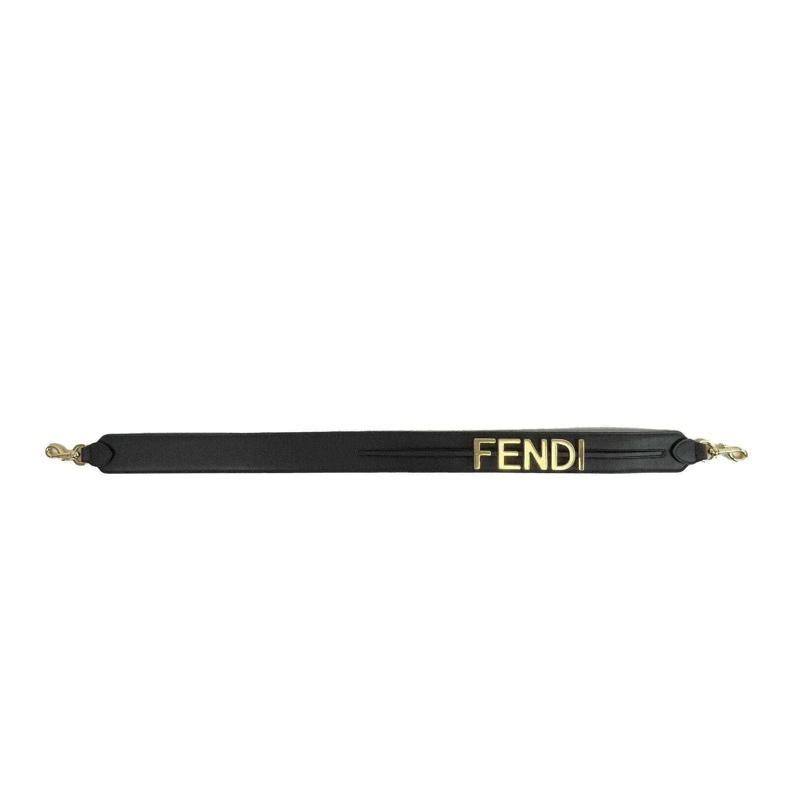 FENDI - NEW Black Bag Strap - Strap You Leather w/ 2 Clasps