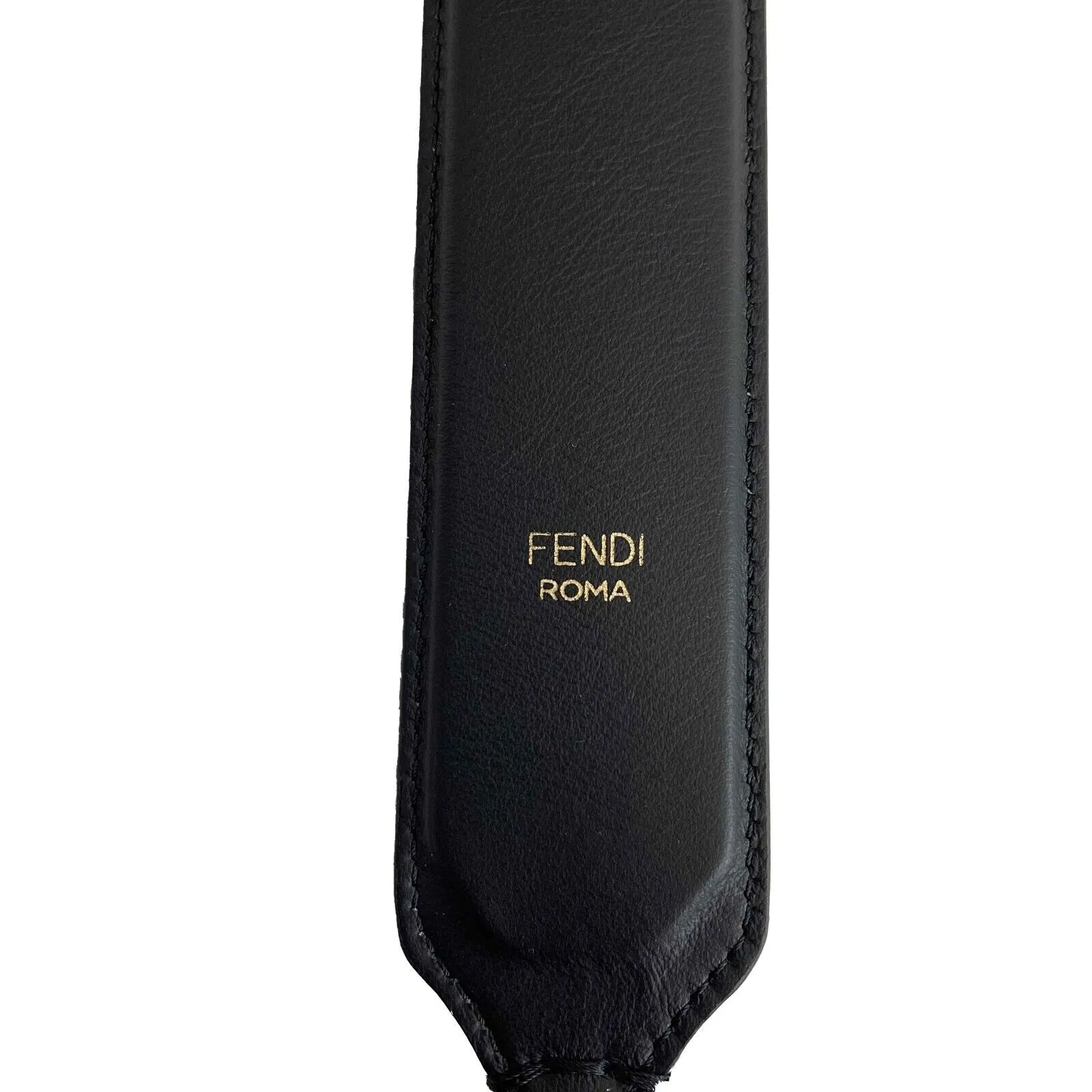 FENDI - NEW Black Bag Strap - Strap You Leather w/ 2 Clasps