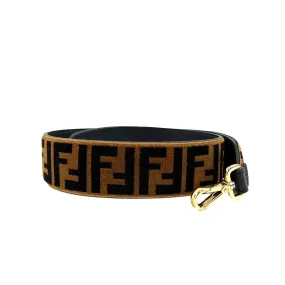 Fendi Strap You FF Print Velvet Shoulder Crossbody Strap