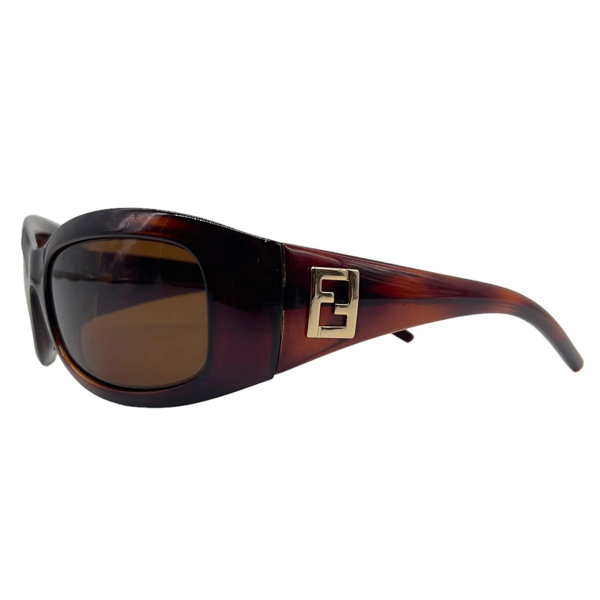 FENDI Vintage Wrap Sunglasses - Tortoise