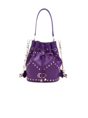 Frivolous Ginger Bucket Tumbled Leather - Violet