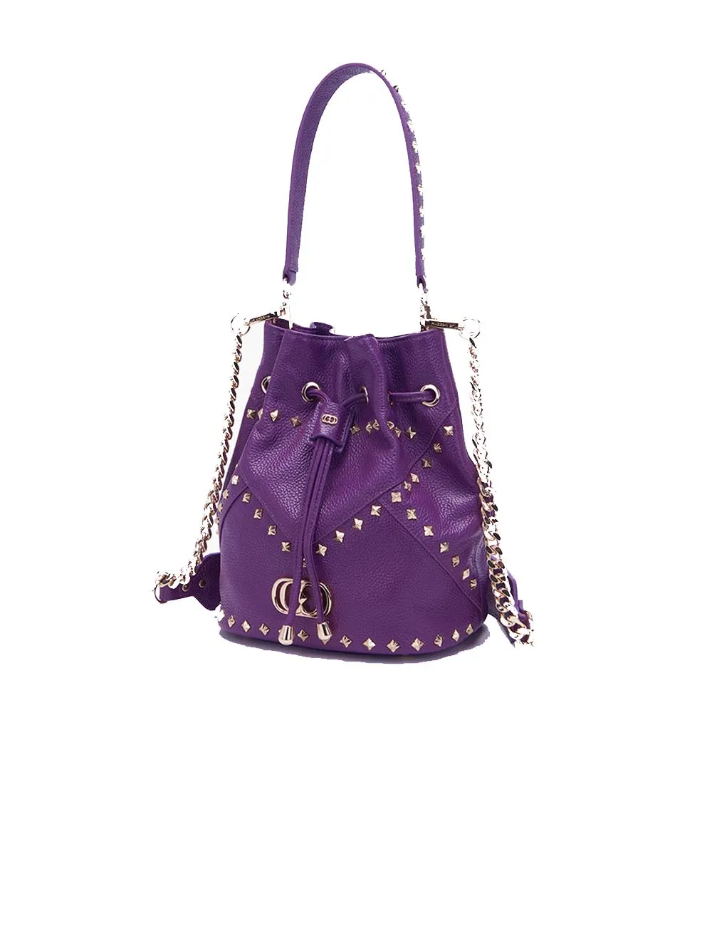 Frivolous Ginger Bucket Tumbled Leather - Violet