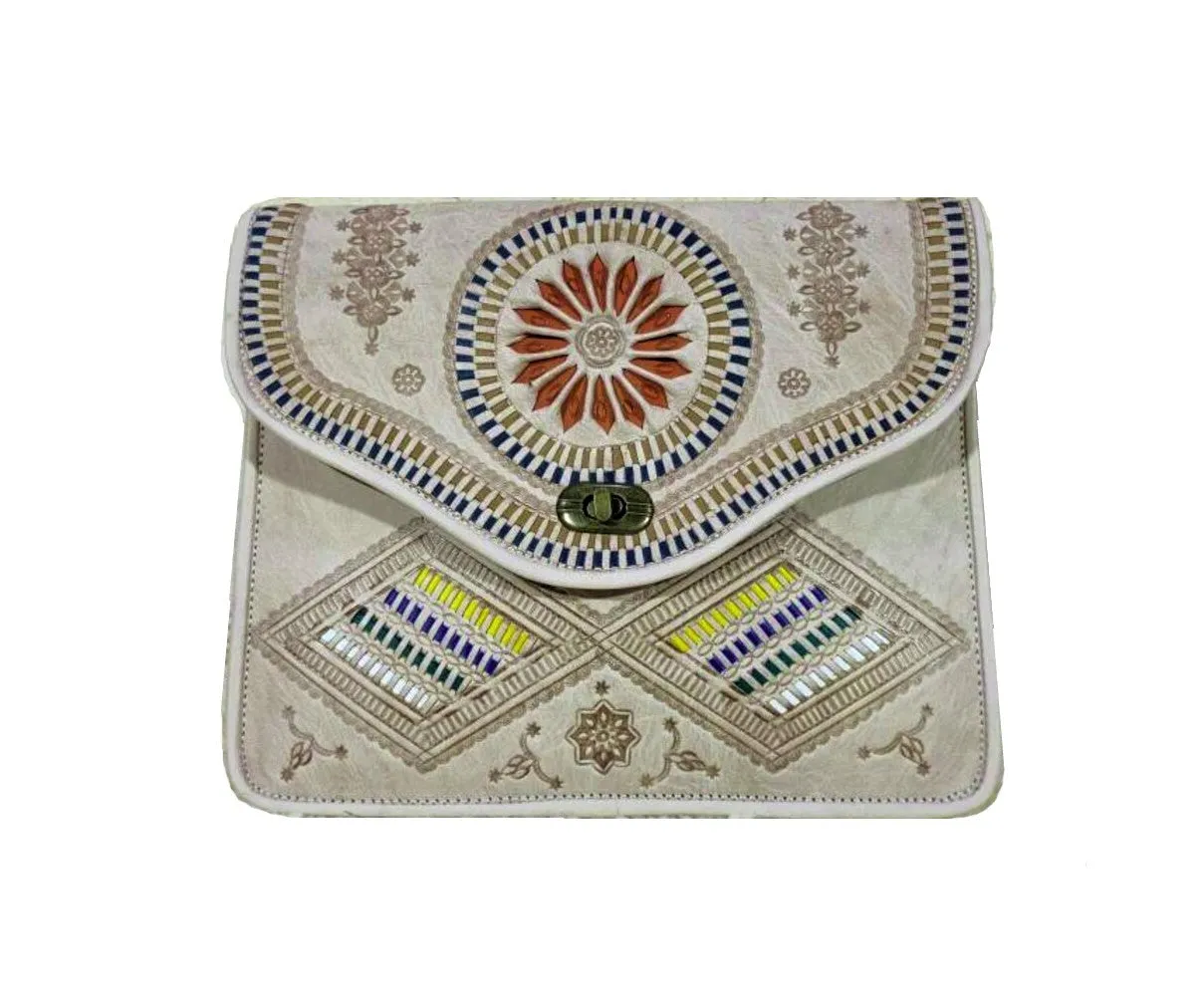 Jeblia - Undyed Leather Clutch Bag - Salwa