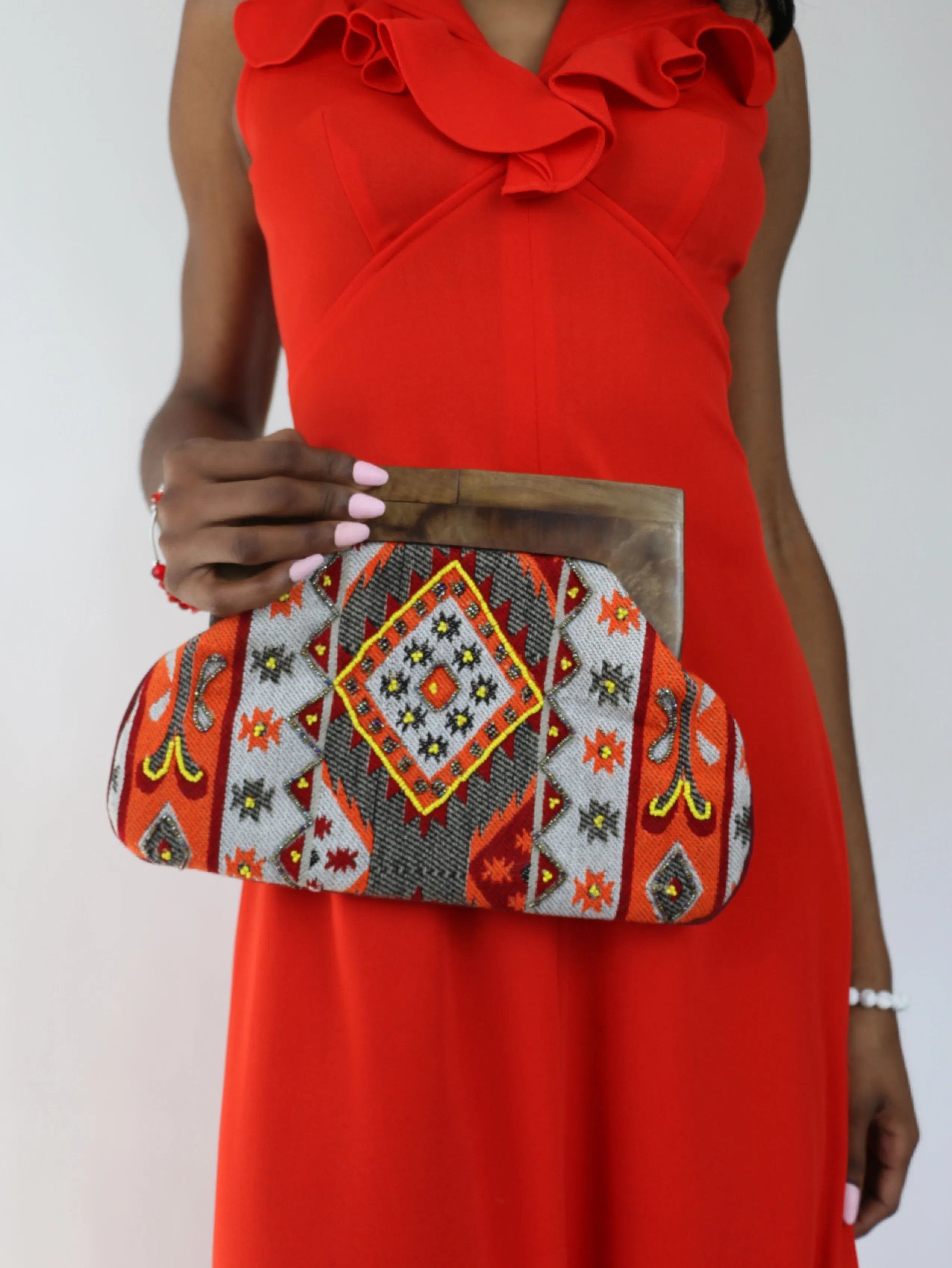 Johari Beaded Clutch