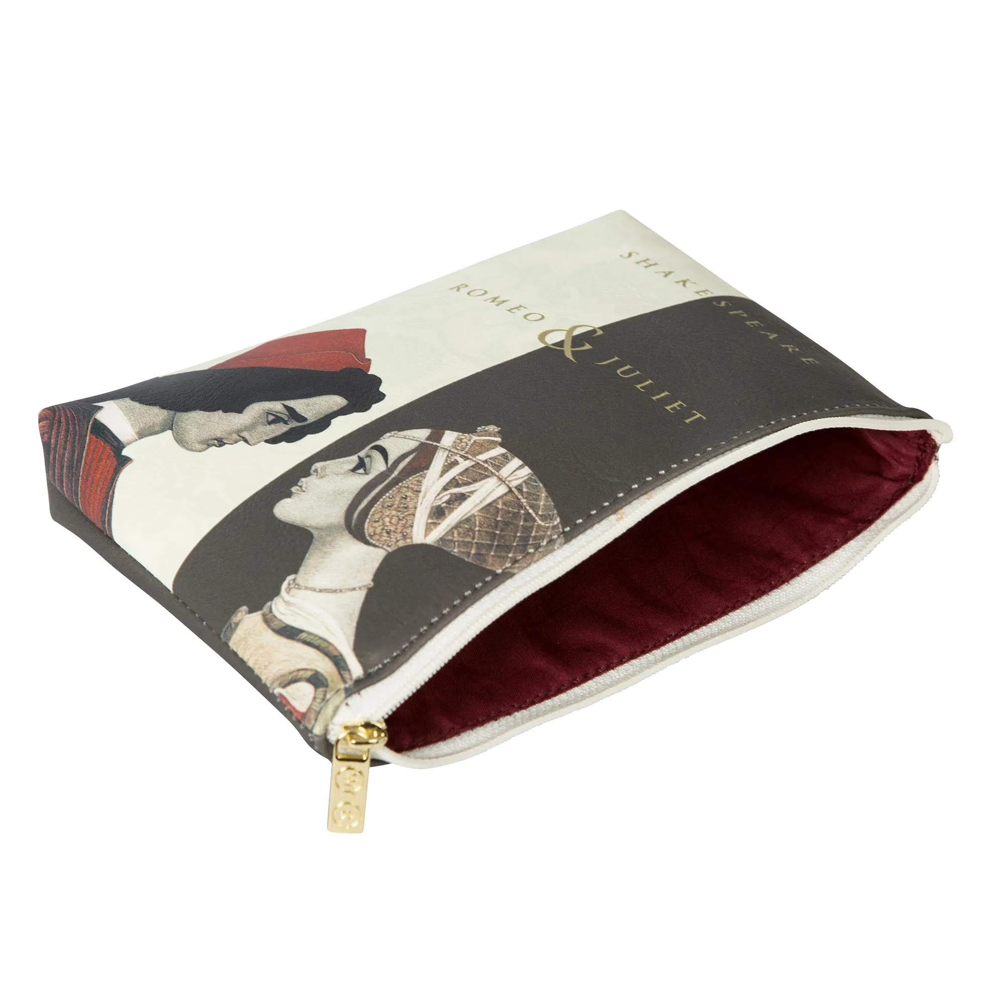 Romeo and Juliet Black and White Book Pouch Purse Clutch