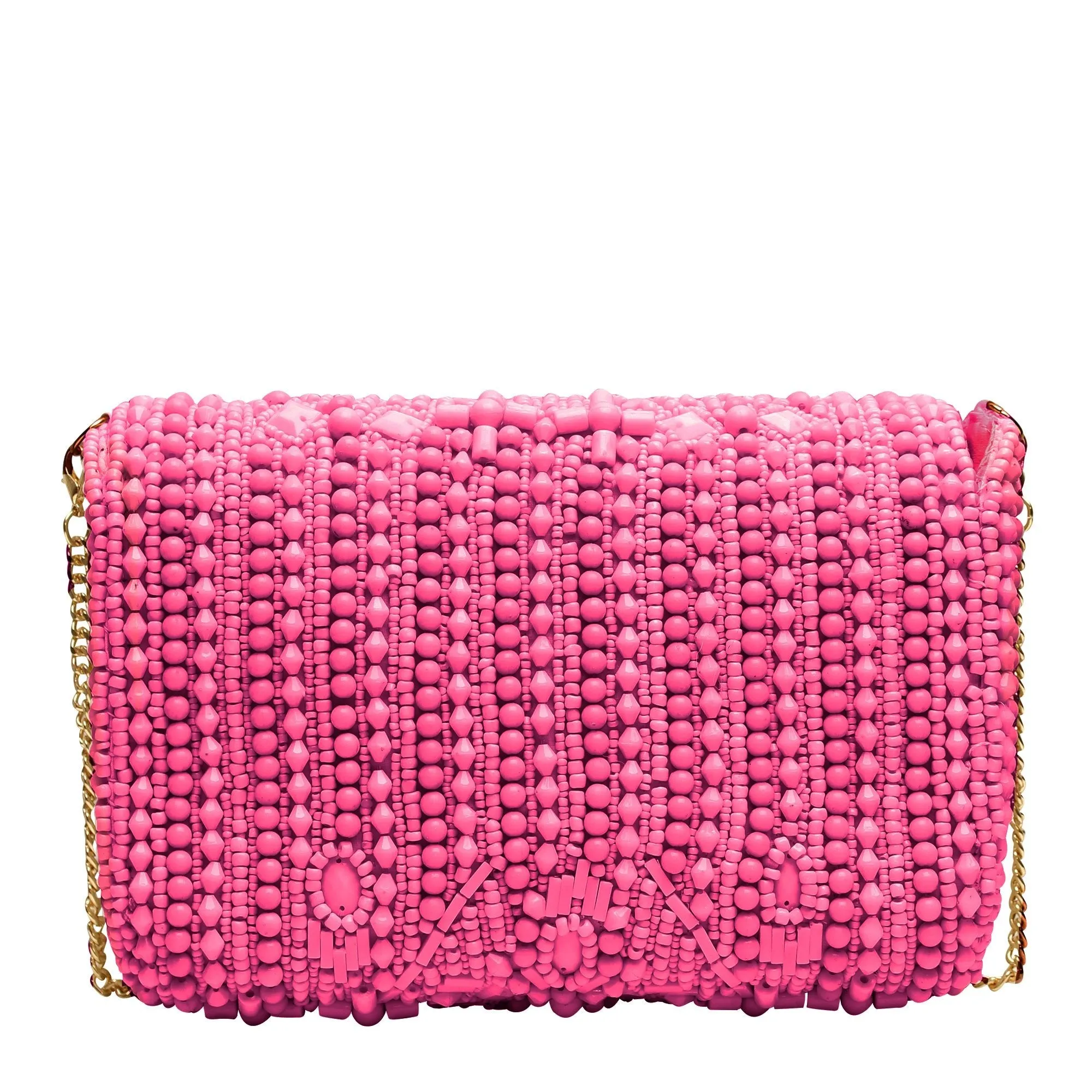 Sari Beaded Crossbody Clutch