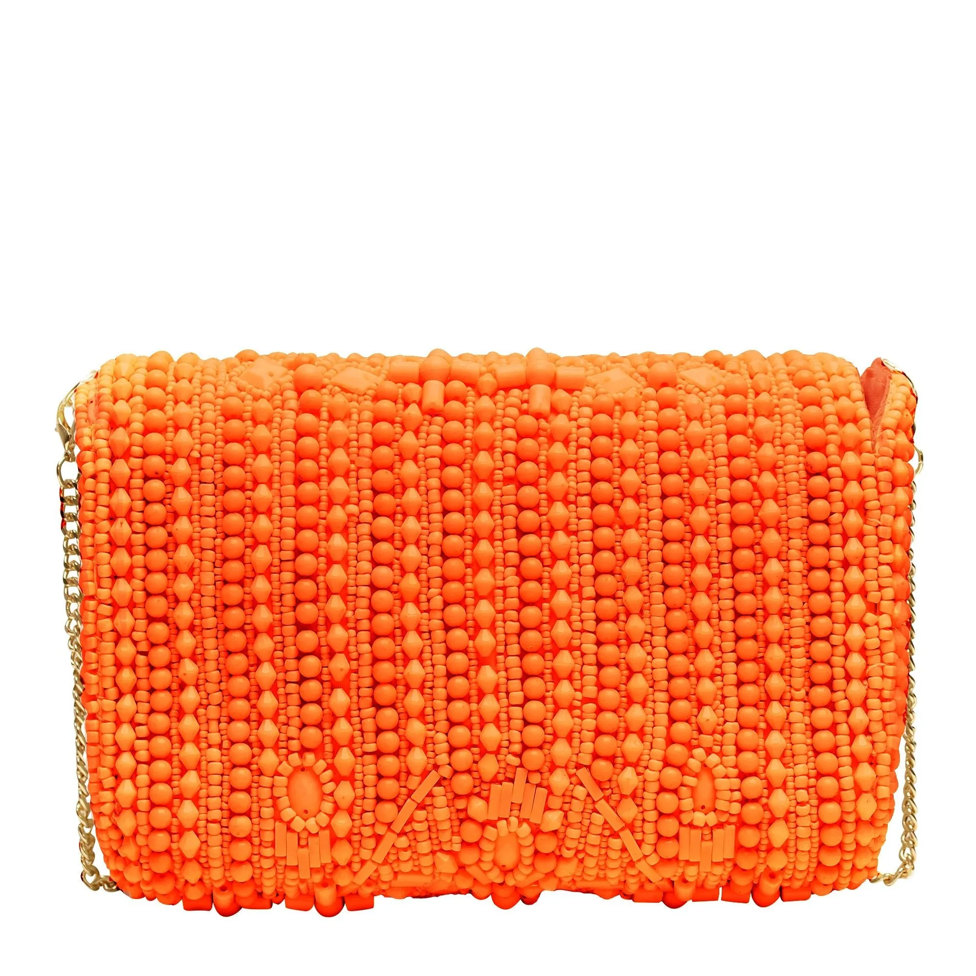 Sari Beaded Crossbody Clutch