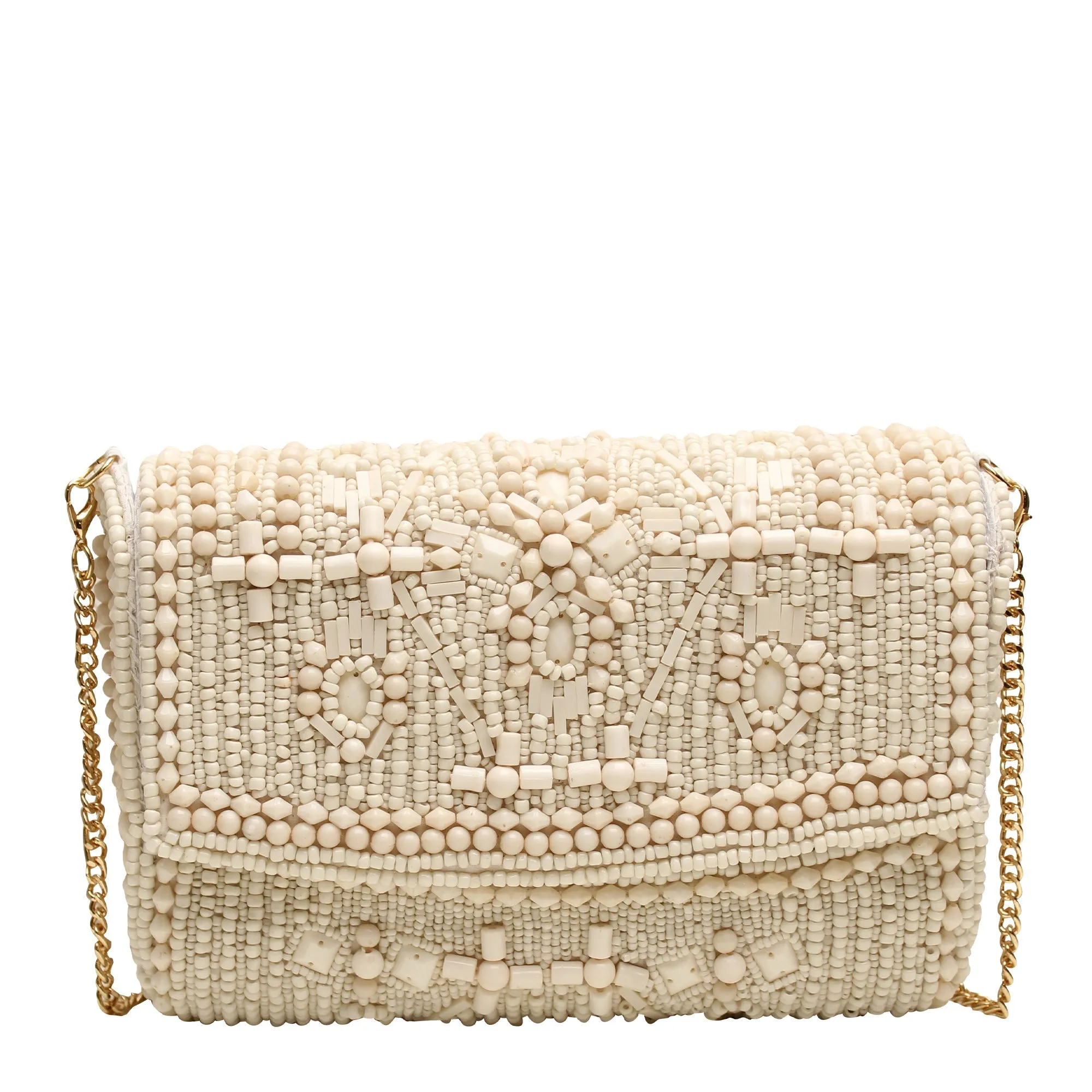 Sari Beaded Crossbody Clutch